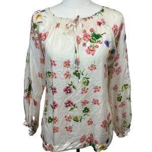 Johnnie Was - Floral Bohomenian Silk Blouse - XS - EXCELLENT CONDITION